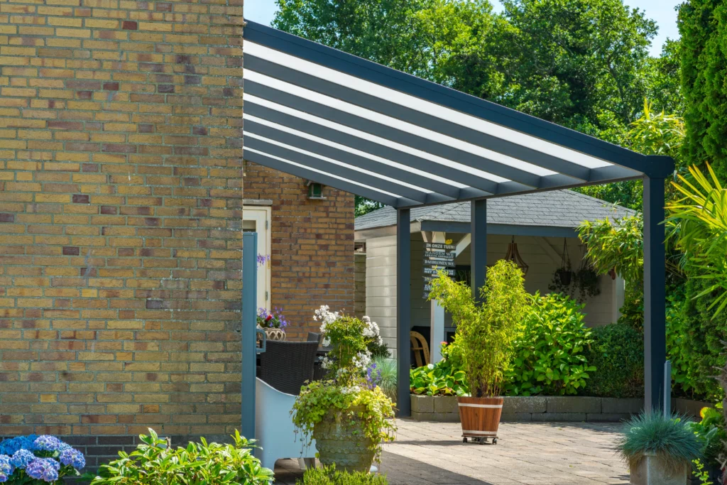 Auvent aluminium BOSCO gris brique